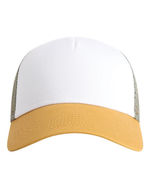 Imperial 1287 North Country Trucker Cap in White/ Wheat/ Elmwood