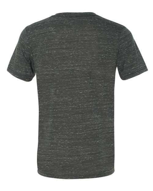 BELLA + CANVAS 3655 Unisex Textured Jersey V-Neck Tee in Charcoal Marble