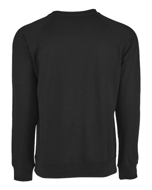 Next Level 9000 Unisex Laguna Raglan Crewneck Sweatshirt in Graphite Black