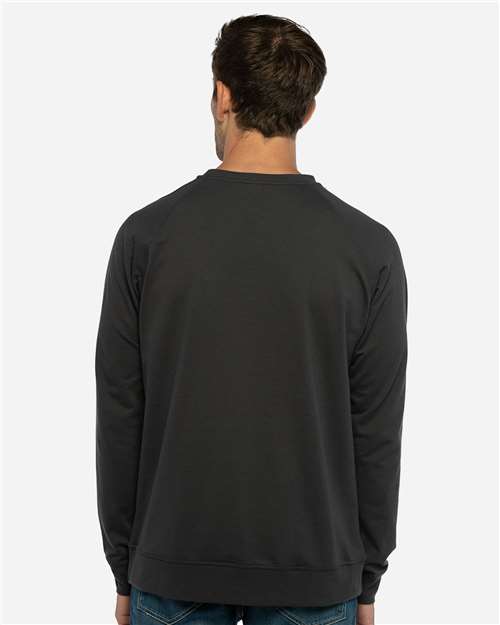Next Level 9000 Unisex Laguna Raglan Crewneck Sweatshirt in Graphite Black