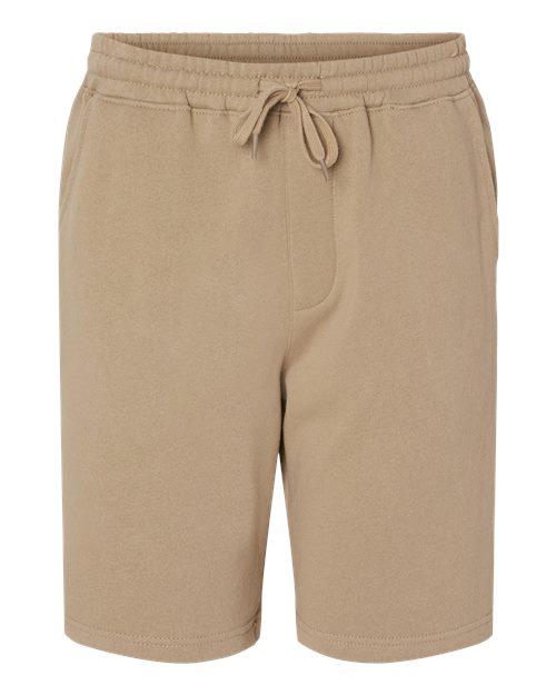 Independent Trading Co. IND20SRT Men's Midweight Fleece Shorts in Sandstone