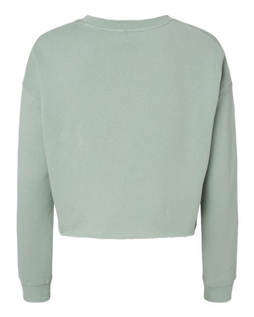 Independent Trading Co. AFX24CRP Women's Lightweight Crop Crewneck Sweatshirt in Sage