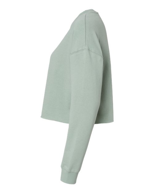 Independent Trading Co. AFX24CRP Women's Lightweight Crop Crewneck Sweatshirt in Sage
