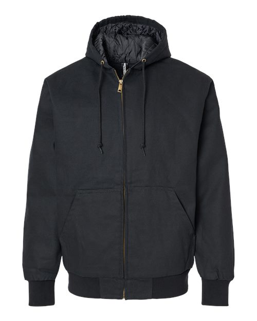 Independent Trading Co. EXP550Z Men's Insulated Canvas Workwear Jacket in Black