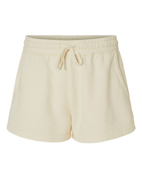 Independent Trading Co. PRM20SRT Women's Lightweight California Wave Wash Fleece Shorts in Bone