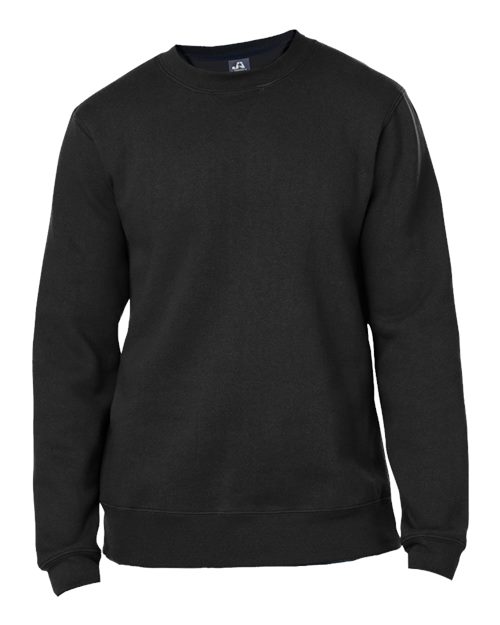 J. America 8424 Unisex Premium Fleece Crewneck Sweatshirt in Black