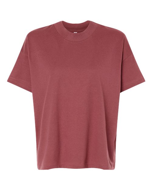 LAT 3519 Women's Hi-Lo Tee in Rouge