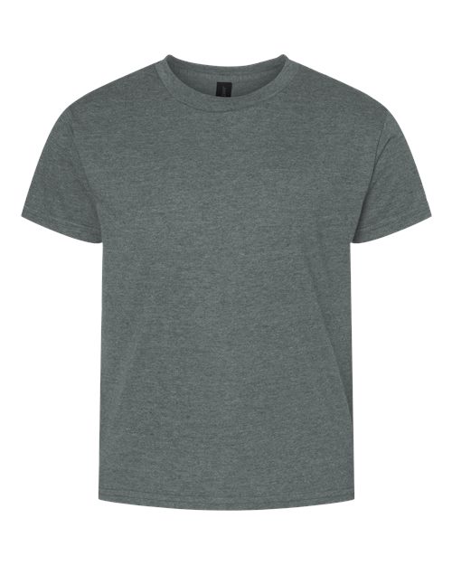 Gildan 64000B Youth Softstyle T-Shirt in Dark Heather