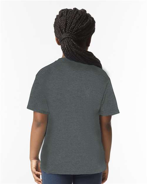 Gildan 64000B Youth Softstyle T-Shirt in Dark Heather