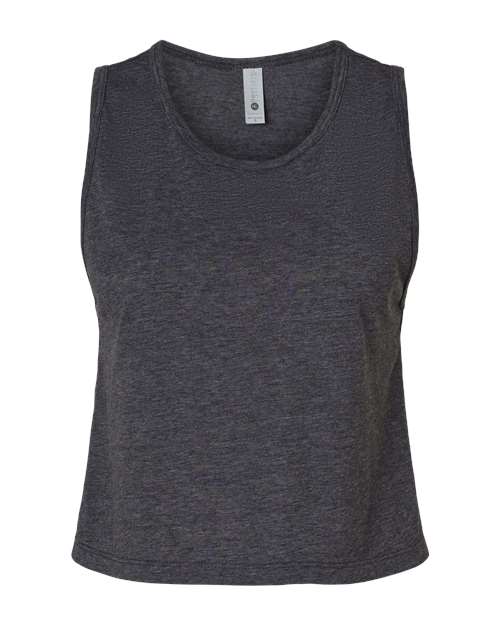 Next Level 5083 Women's Festival Crop Tank in Charcoal