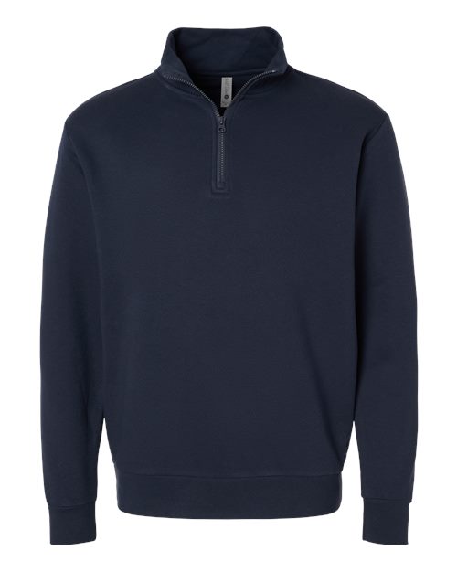 Next Level 9643 Unisex Fleece Quarter-Zip Pullover in Midnight Navy