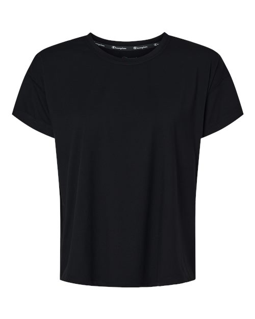 Champion CHP130 Women's Sport Soft Touch T-Shirt in Black