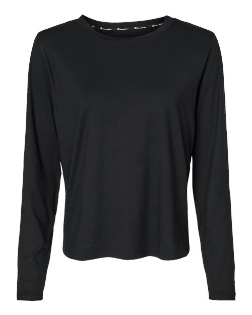 Champion CHP140 Women's Sport Soft Touch Long Sleeve T-Shirt in Black
