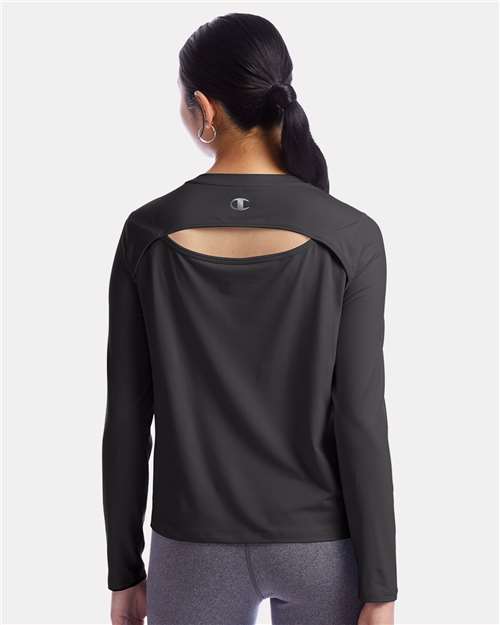 Champion CHP140 Women's Sport Soft Touch Long Sleeve T-Shirt in Black