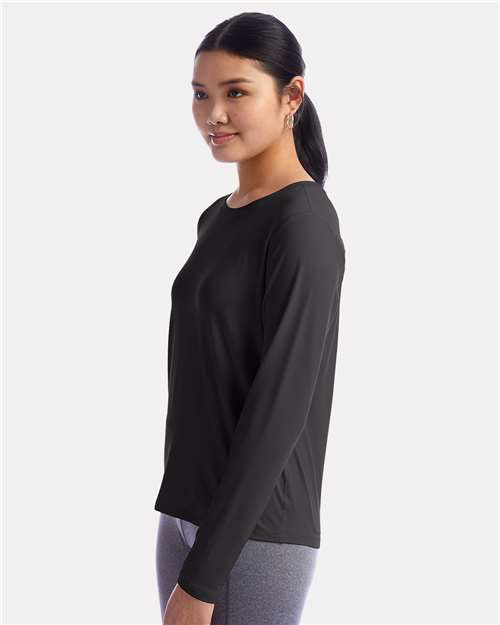 Champion CHP140 Women's Sport Soft Touch Long Sleeve T-Shirt in Black