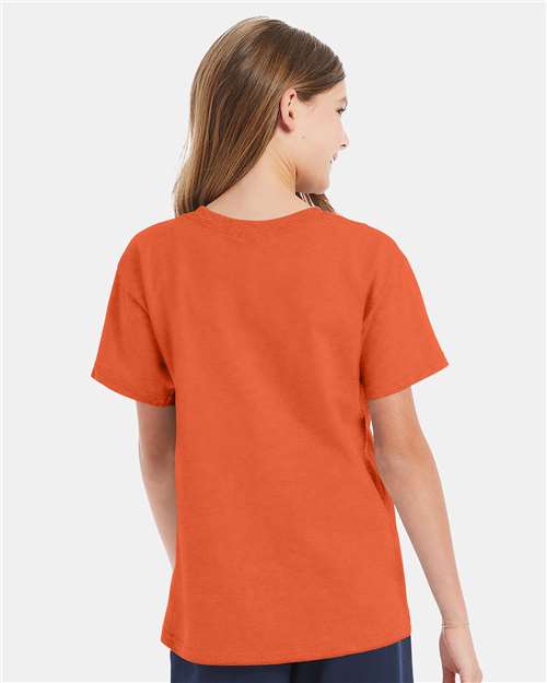 Hanes 5480 Youth Essential-T T-Shirt in Texas Orange