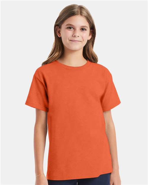 Hanes 5480 Youth Essential-T T-Shirt in Texas Orange