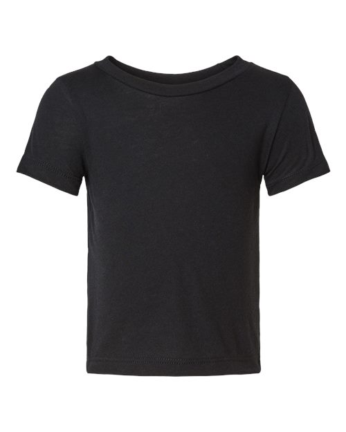 BELLA + CANVAS 3413B Infant Triblend Tee in Solid Black Triblend