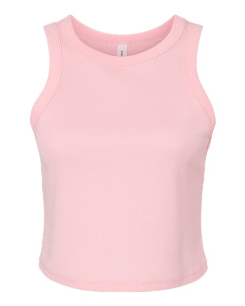 BELLA + CANVAS 1019 Women's Micro Rib Racer Tank in Solid Pink Blend