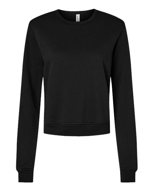 BELLA + CANVAS 7511 Women's Sponge Fleece Crewneck Sweatshirt in Black