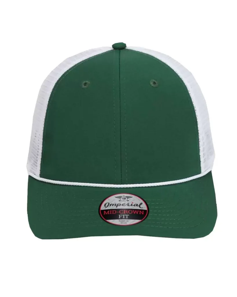 Imperial 7055 The Night Owl Performance Rope Cap in Forest/ White