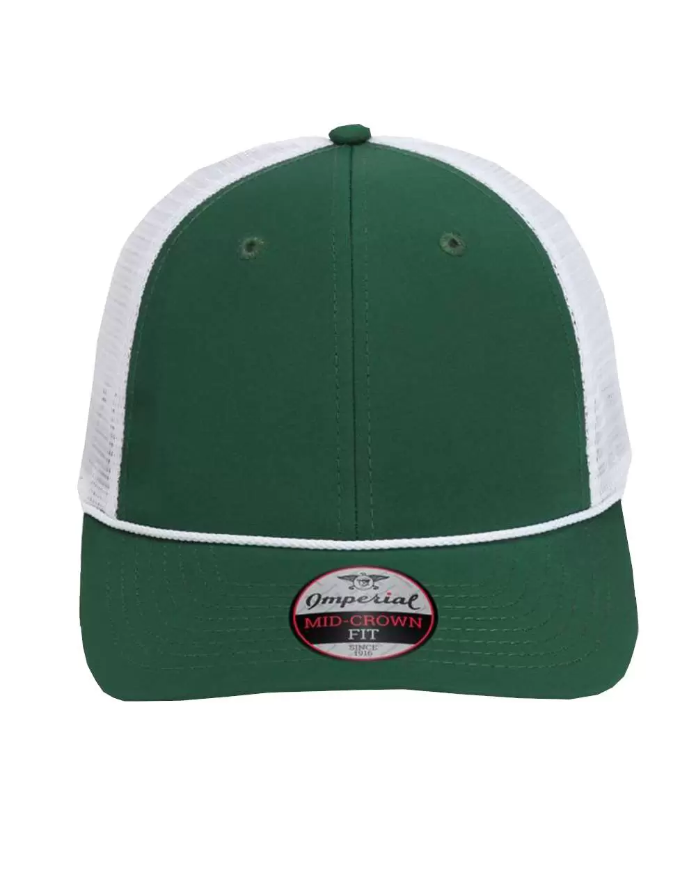 Imperial 7055 The Night Owl Performance Rope Cap in Forest/ white