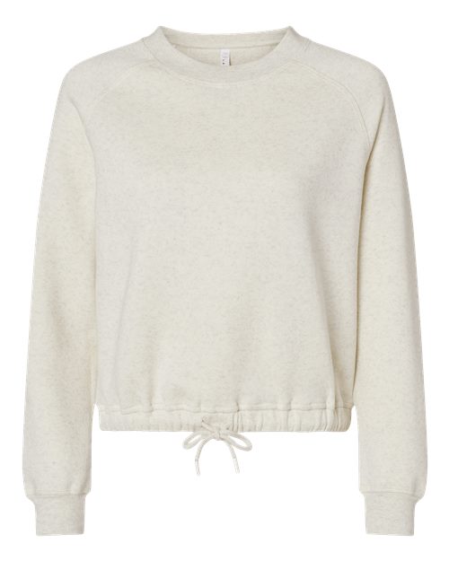 LAT 3528 Women's Relaxed Boxy Crewneck Sweatshirt in Natural Heather