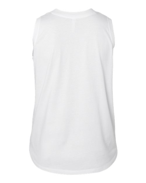 LAT 3892 Women's Curvy Relaxed Fine Jersey Tank in White
