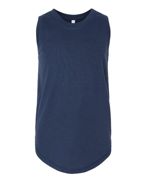 LAT 2692 Girls' Relaxed Fine Jersey Tank in Denim