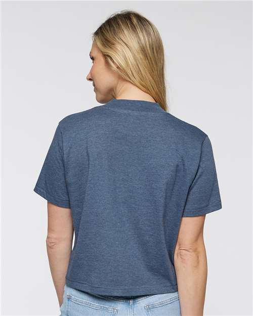 LAT 3518 Women's Boxy Tee in Vintage Denim