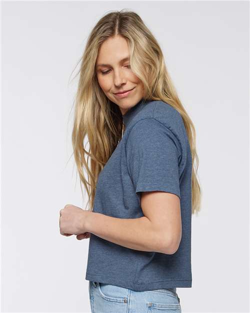 LAT 3518 Women's Boxy Tee in Vintage Denim