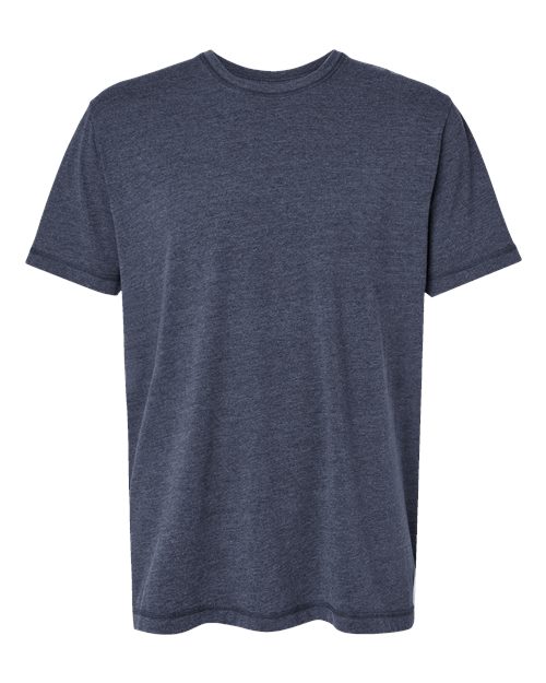 LAT 6902 Unisex Vintage Wash Tee in Washed Navy