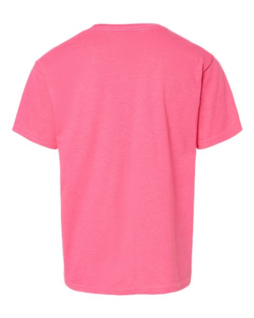 Gildan 64000BCVC Youth Softstyle CVC T-Shirt in Pink Lemonade Mist