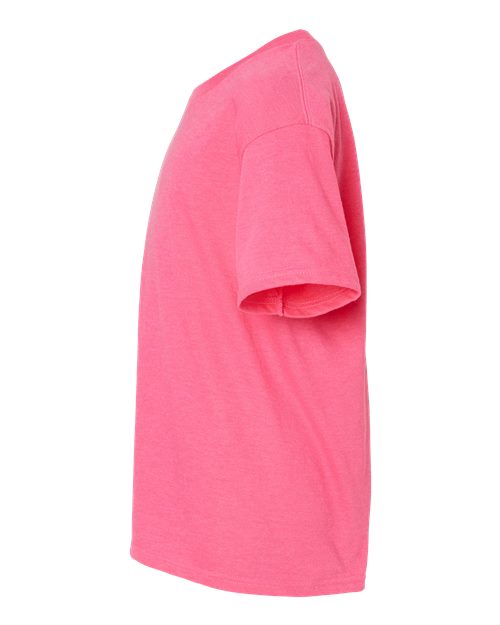 Gildan 64000BCVC Youth Softstyle CVC T-Shirt in Pink Lemonade Mist