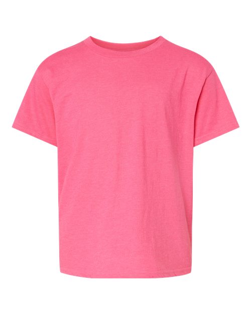 Gildan 64000BCVC Youth Softstyle CVC T-Shirt in Pink Lemonade Mist