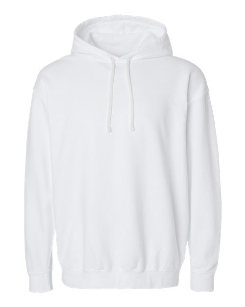 Comfort Colors 1467 Unisex Garment-Dyed Lightweight Hooded Sweatshirt in White