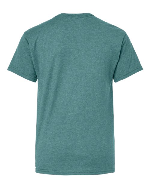Hanes 498Y Youth Perfect-T T-Shirt in Cactus Heather