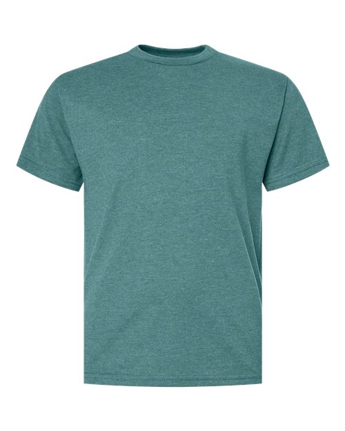 Hanes 498Y Youth Perfect-T T-Shirt in Cactus Heather