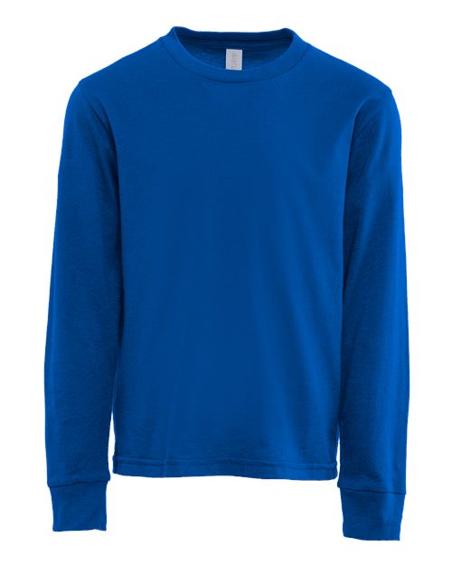 Next Level 3311 Youth Cotton Long Sleeve Tee in Royal