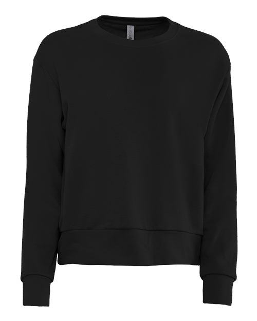 Next Level 9084 Women's Laguna Sueded Crewneck Sweatshirt in Black