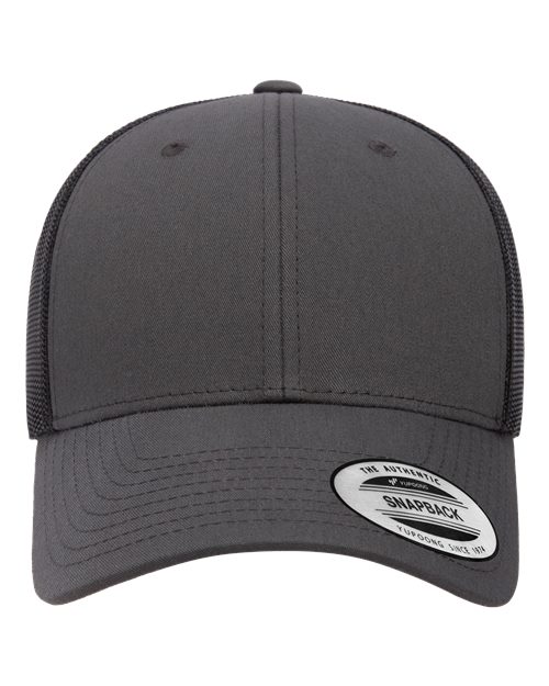 YP Classics 6601 Elite Cap in Charcoal/ Black