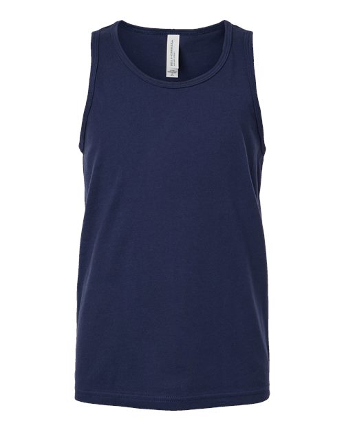 BELLA + CANVAS 3480Y Youth Jersey Tank in Navy