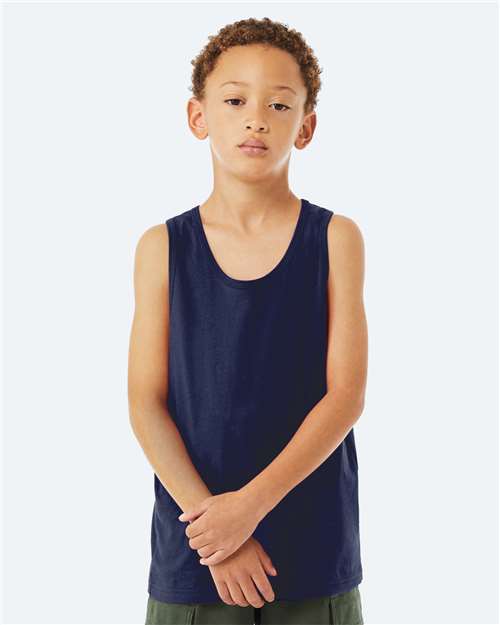 BELLA + CANVAS 3480Y Youth Jersey Tank in Navy