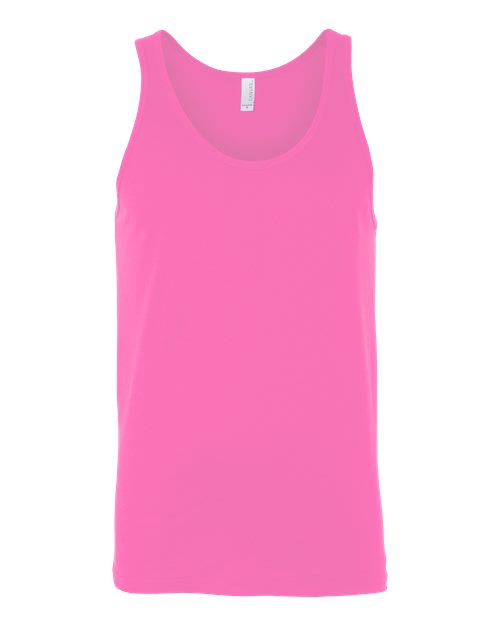 BELLA + CANVAS 3480CVC Unisex Heather CVC Tank in Neon Pink
