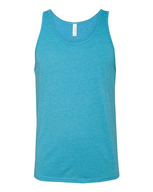 BELLA + CANVAS 3484 Unisex Triblend Tank in Aqua Triblend