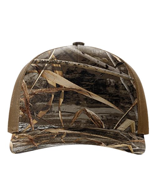 Richardson 112PFP Printed Five-Panel Trucker Cap in Realtree Max-7/ Buck