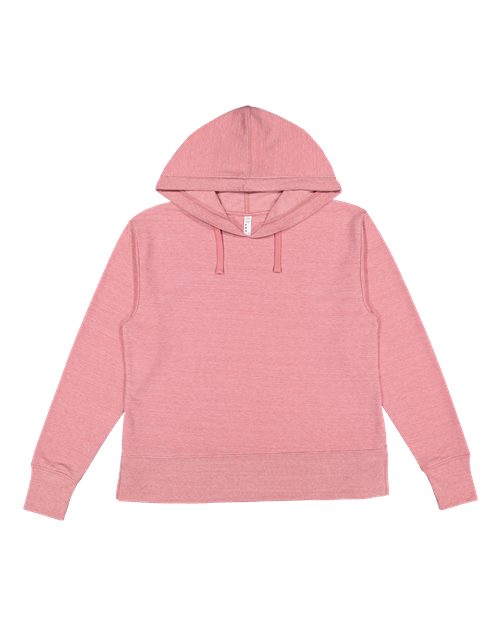 LAT 3536 Women's Vintage Wash Hoodie Sweatshirt in Weathered Mauvelous