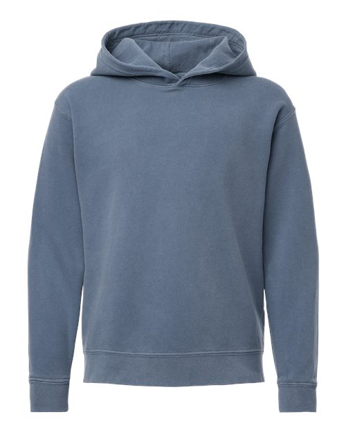 Comfort Colors 1467Y Youth Garment-Dyed Lightweight Hooded Sweatshirt in Blue Jean