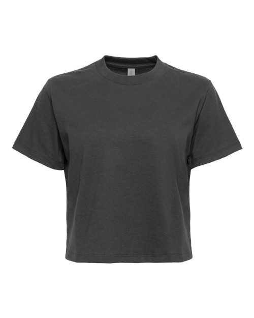 Next Level 7610 Women's Heavyweight Boxy Tee in Graphite Black