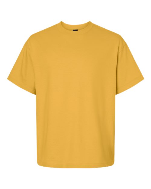 Hanes 5180R Unisex Beefy-T Retro Street T-Shirt in Royal Gold